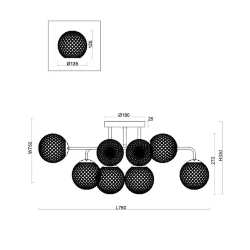 Люстра Freya FR8016PL-08BBS (Черный)
