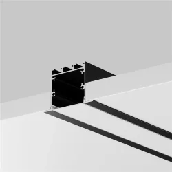 Алюминиевый профиль встраиваемый с накладным фланцем 50x35 (Черный, 2 м), ALM-5035T-B-2M 632012 (Черный)