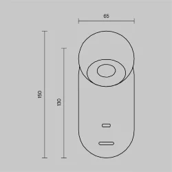 Настенный светильник (бра) Elfin 3000K 5Вт (Черный)