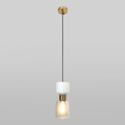 Подвесной светильник со стеклянным плафоном 50118/1 латунь (053235)