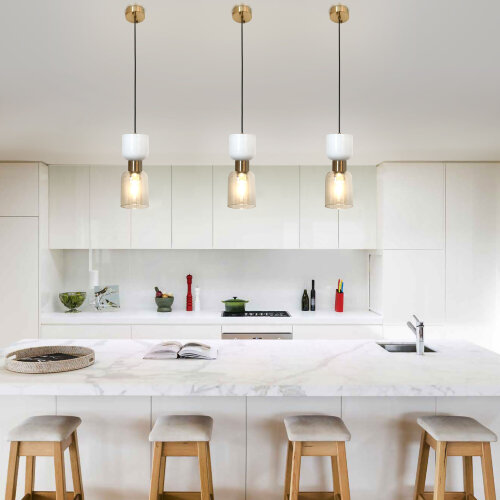 Подвесной светильник со стеклянным плафоном - Фото 4