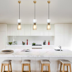 Подвесной светильник со стеклянным плафоном 50118/1 латунь (053235)