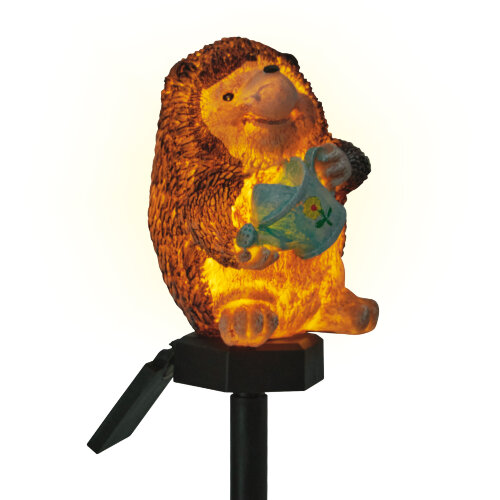 USL-S-836-PM410 HEDGEHOG Садовый светильник на солнечной батарее Ёжик, 1 светодиод, Теплый белый свет, 1xАAА Ni-Mh аккумулятор в-к, IP44, TM Uniel - фото 1