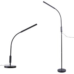 ULM-T619 10W-3000-6500K-DIM BLACK Торшер напольный светодиодный, 10W, с регулировкой наклона, Сенсорный выключатель, Диммер, Черный