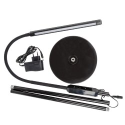 ULM-T619 10W-3000-6500K-DIM BLACK Торшер напольный светодиодный, 10W, с регулировкой наклона, Сенсорный выключатель, Диммер, Черный