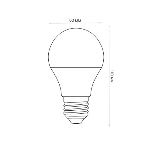 LED-A60-11W-WW-E27-FR-NR Лампа светодиодная, Форма A, матовая, Серия Norma, Теплый белый свет 3000K, Картон - фото 2
