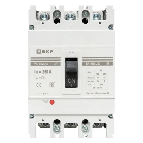 Выключатель автоматический 3п 250/250А 35кА ВА-99М PROxima EKF mccb99-250-250m - фото 3
