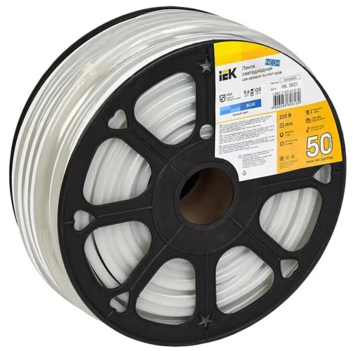 Лента светодиодная 'неон' LSR-2835B120-9.6-IP67-220В (уп.50м) IEK LSR5-7-120-67-0-50 - фото