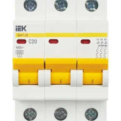 Выключатель автоматический модульный 3п C 20А 4.5кА ВА47-29 KARAT IEK MVA20-3-020-C
