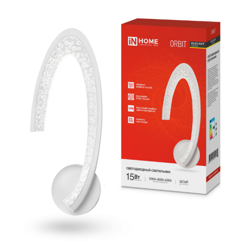 Светильник светодиодный ELEGANT ORBIT 15Вт 230В 3000-6500K 1200Лм STEP COLOR белый IN HOME - Фото
