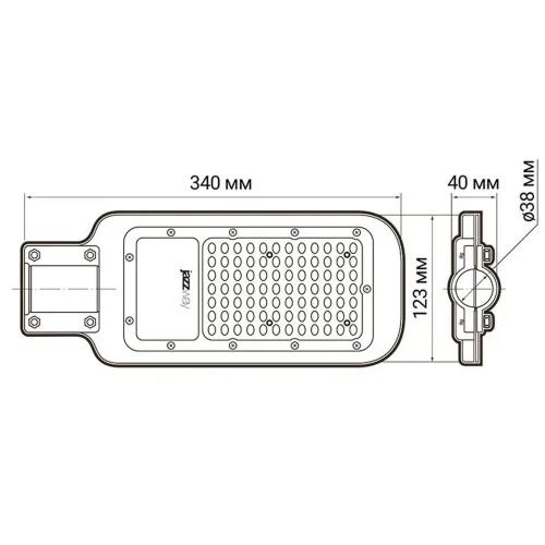 Светильник светодиодный PSL 07 30Вт 5000К IP65 AC180-260 уличный ДКУ Pro JazzWay 5041035 - фото 6