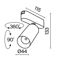 Трековый светильник Фокус / Focus Led Radity 3000K 12Вт 36° (Белый) TR103-1-12W3K-M-W