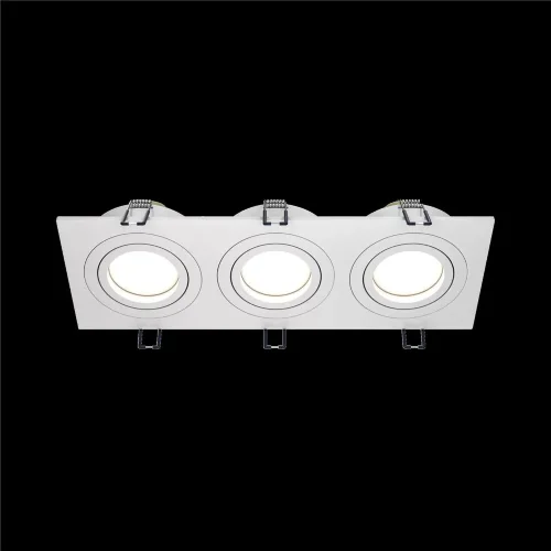 Встраиваемый светильник Atom GU10 3x10Вт (Белый) - фото 3