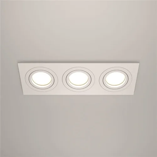 Встраиваемый светильник Atom GU10 3x10Вт (Белый) - фото 5