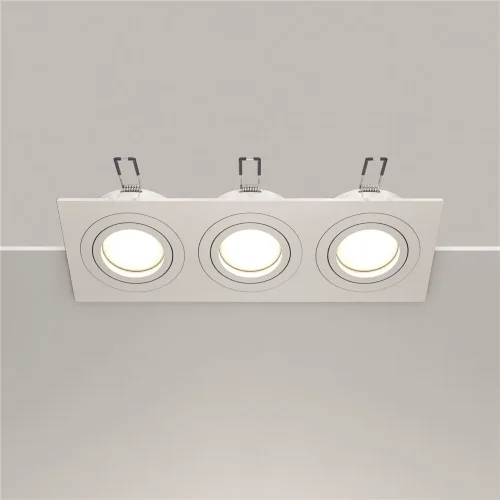 Встраиваемый светильник Atom GU10 3x10Вт (Белый) - фото 6