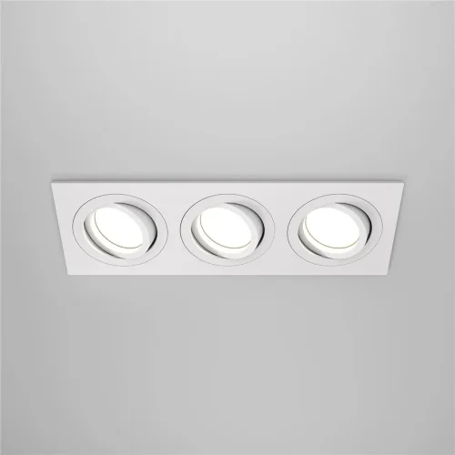 Встраиваемый светильник Atom GU10 3x10Вт (Белый) - фото 10