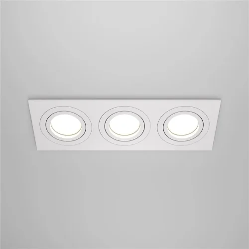 Встраиваемый светильник Atom GU10 3x10Вт (Белый) - фото 11