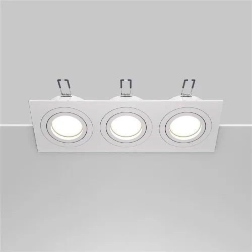 Встраиваемый светильник Atom GU10 3x10Вт (Белый) - фото 12