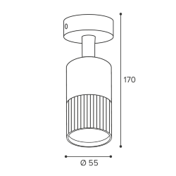 Светильник WOLTA WSL-GU10/S18WG под лампу GU10 Белый / золотой DUO