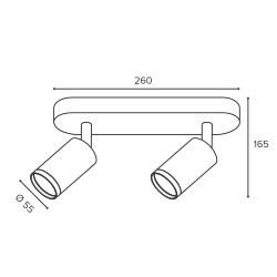 Светильник WOLTA WSL-GU10/2W14W под лампу GU10 Белый AQUA