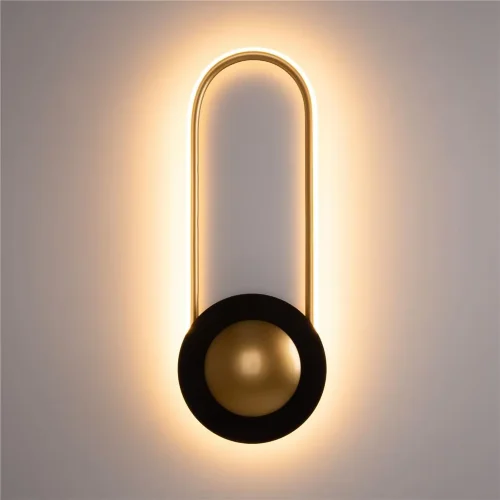 Настенный светильник (бра) Link 3000К 16Вт (Черный и Латунь) - фото 6