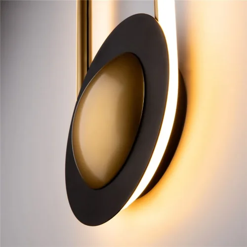 Настенный светильник (бра) Link 3000К 16Вт (Черный и Латунь) - фото 7