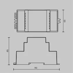 Релейный модуль DALI DT7 четырёхканальный 4x12A DIN 2760Вт (Белый) 721021