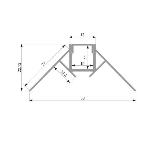 Встраиваемый угловой алюминиевый профиль (внешний угол) для светодиодной ленты LL-2-ALP015 - фото 4