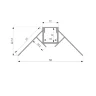 Встраиваемый угловой алюминиевый профиль (внешний угол) для светодиодной ленты LL-2-ALP015 - фото 4