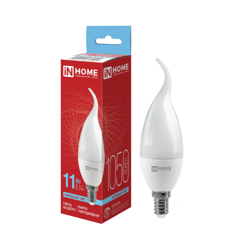 Лампа светодиодная LED-СВЕЧА НА ВЕТРУ-VC 11Вт 230В Е14 6500К 1050Лм IN HOME - Фото 2