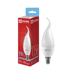 Лампа светодиодная LED-СВЕЧА НА ВЕТРУ-VC 11Вт 230В Е14 6500К 1050Лм IN HOME