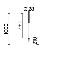 Ландшафтный светильник Outdoor O510FL-L3B3K1 (Черный) O510FL-L3B3K1