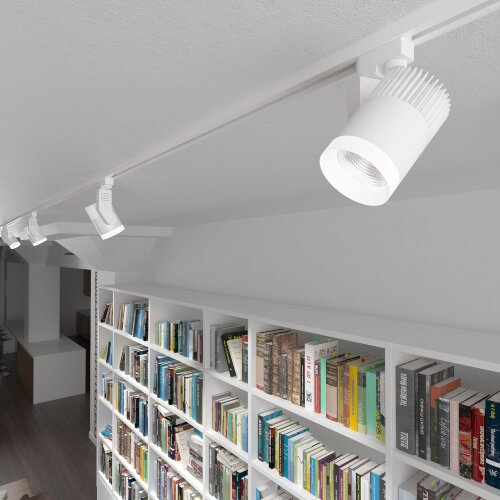 Трековый светодиодный светильник для однофазного шинопровода Accord белый 20W 4200K (1&nbsp;шт.) - Фото 4