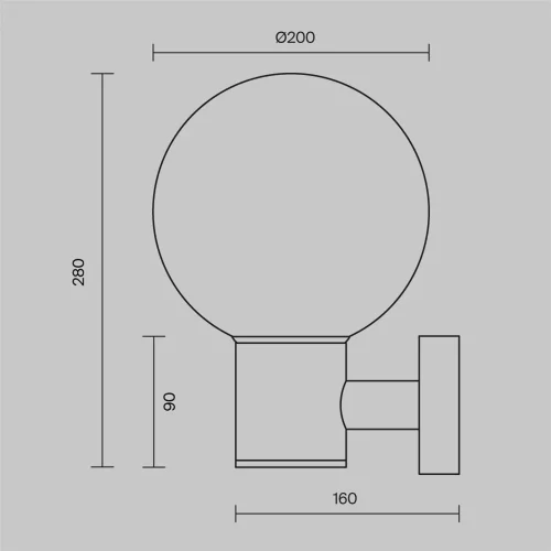 Настенный светильник (бра) Смелый / Bold E27х1 60Вт IP 54 (Черный) O598WL-01B - фото 8
