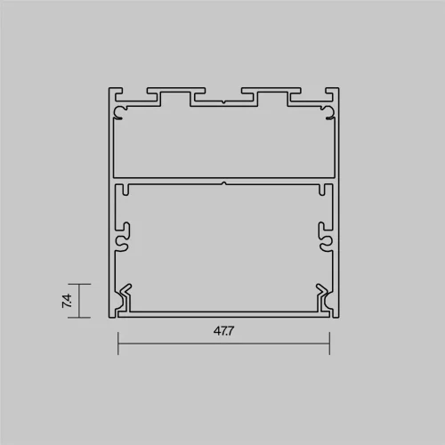 Рассеиватель для профиля 50x50 (Чёрный, 2 м), ALM-5050T-B-DF-2M 642048 (Черный) 642048 - фото 5
