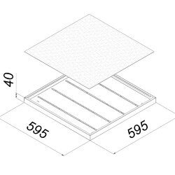 Подвесной офисный светодиодный светильник Армстронг 36 Вт IP20 595x595x40 мм 4000К Опал