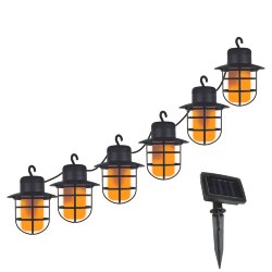 USL-S-121-PT2500 LANTERNS Садовая гирлянда на солнечной батарее Фонарики, 60 светодиодов, Эффект пламени, 1xАА Ni-Mh аккумулятор в-к, IP44, TM Uniel
