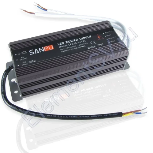 Блок питания SP-D80-24 (24V, 80W, 3,2A, IP67) - фото.
