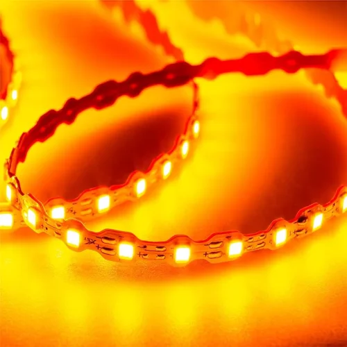 Светодиодная лента Standart Pro class, S-образная 2835, 112led/m, yellow, 12V, 7W/m, IP20, BA25 - фото I