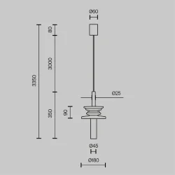 Подвесной светильник Sound Wave G9х1 (Черный)