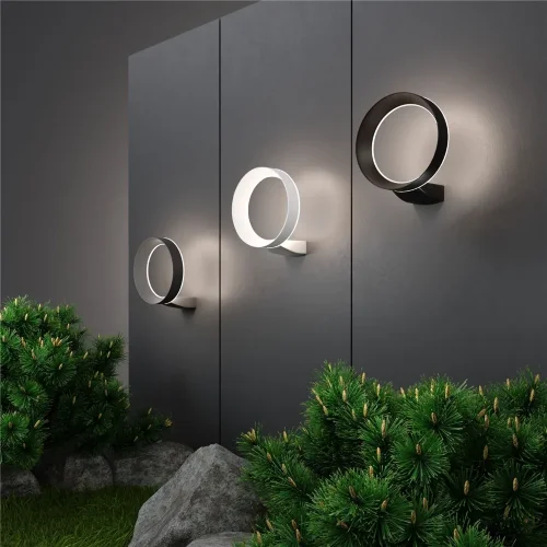 Уличный настенный светодиодный светильник Ring IP54 1710 TECHNO LED белый - фото 3