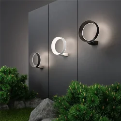 Уличный настенный светодиодный светильник Ring IP54 1710 TECHNO LED белый (054931)