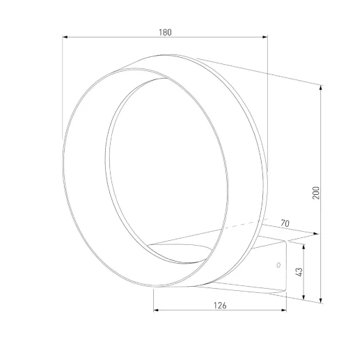Уличный настенный светодиодный светильник Ring IP54 1710 TECHNO LED белый - фото 5