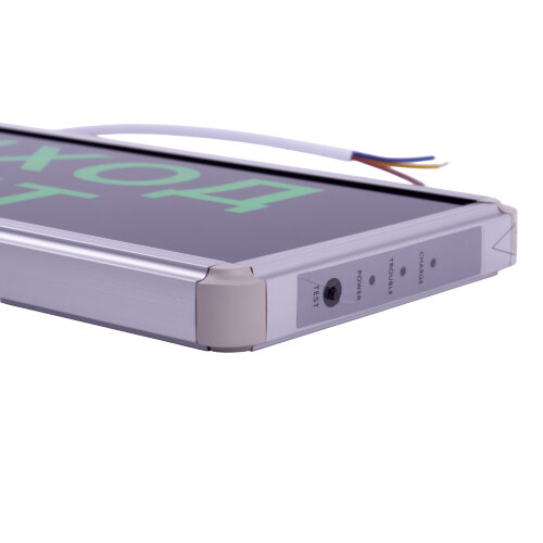 ULR-Q411 1W GREEN-SILVER ВЫХОД-EXIT Светильник светодиодный аварийного освещения с встроенным аккумулятором, AC-DС, Дневной свет 6500K, Корпус серебристый. - фото 8