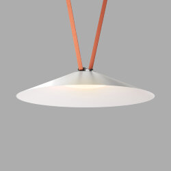 Cветильник для трека-ремня Belty, серия Flow, со светодиодом, D600*H122мм, 48V DC, 24W, RA90, 120°, 3000K, IP20, белый с черным, алюминий, Denkirs DK5569-WH+BK