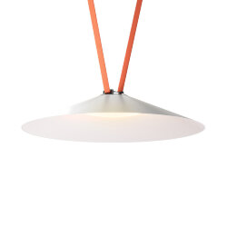 Cветильник для трека-ремня Belty, серия Flow, со светодиодом, D600*H122мм, 48V DC, 24W, RA90, 120°, 3000K, IP20, белый с черным, алюминий, Denkirs DK5569-WH+BK