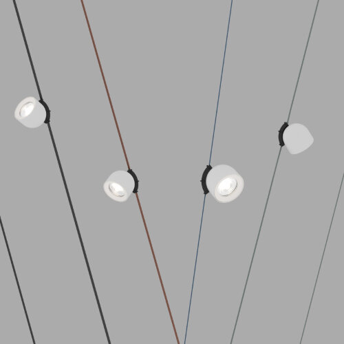 DK5640-WH+BK Поворотный светильник для трека-ремня Belty Smart, серия Spot, со светодиодом, D100*H107мм, 48V DC, 12W, RA90, 38°, 2700-6000K, IP20, белый с черным, алюминий. Фото 3