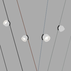 Поворотный светильник для трека-ремня Belty Smart, серия Spot, со светодиодом, D100*H107мм, 48V DC, 12W, RA90, 38°, 2700-6000K, IP20, белый с черным, алюминий, Denkirs DK5640-WH+BK