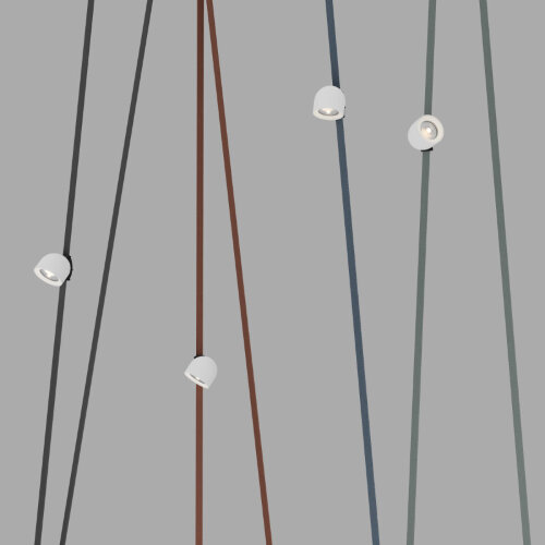 DK5640-WH+BK Поворотный светильник для трека-ремня Belty Smart, серия Spot, со светодиодом, D100*H107мм, 48V DC, 12W, RA90, 38°, 2700-6000K, IP20, белый с черным, алюминий. Фото 4