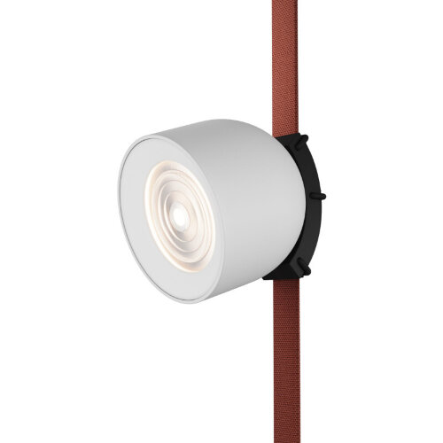 DK5640-WH+BK Поворотный светильник для трека-ремня Belty Smart, серия Spot, со светодиодом, D100*H107мм, 48V DC, 12W, RA90, 38°, 2700-6000K, IP20, белый с черным, алюминий. Фото 5